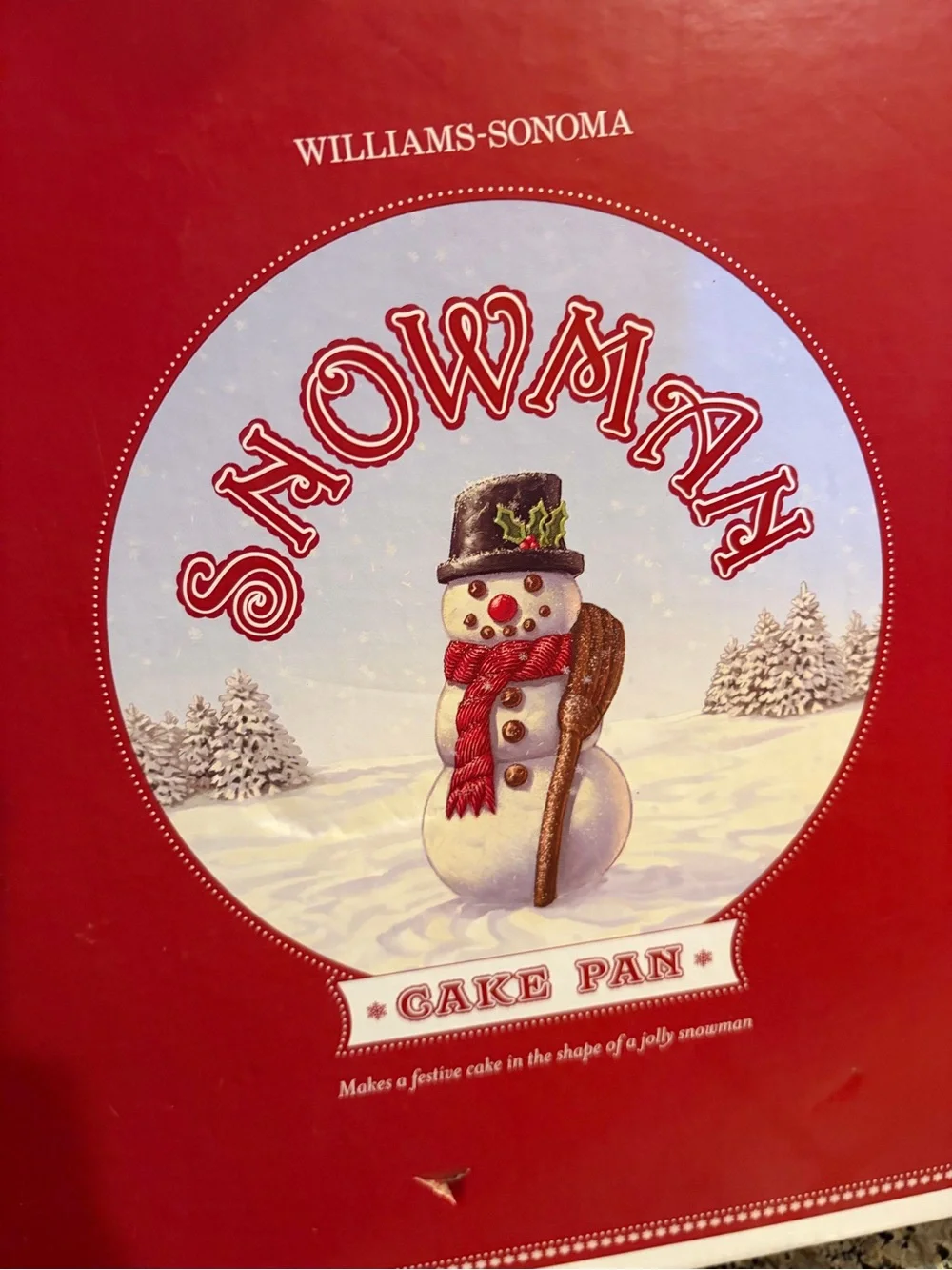 Williams Sonoma Snowman Cake Pan New
